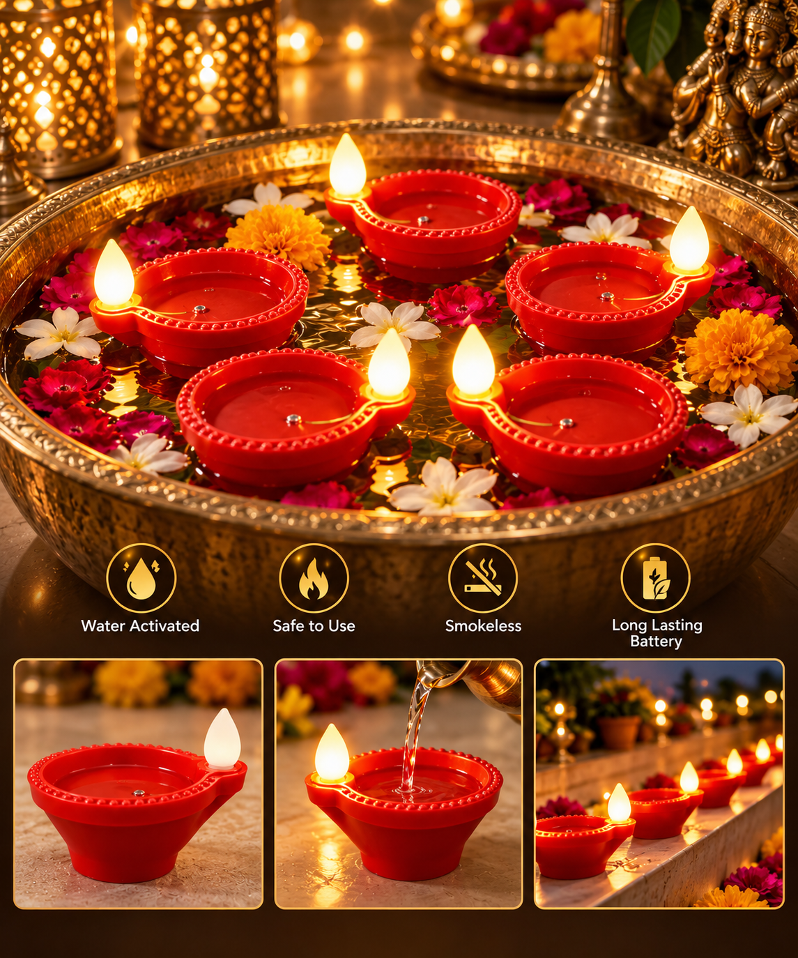 Water Diyas (12 pc) Best Quality